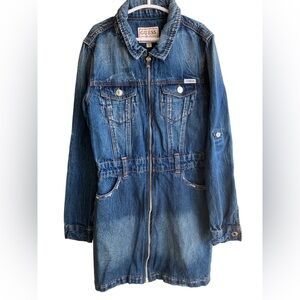 Guess zip up jean denim dress 8 years